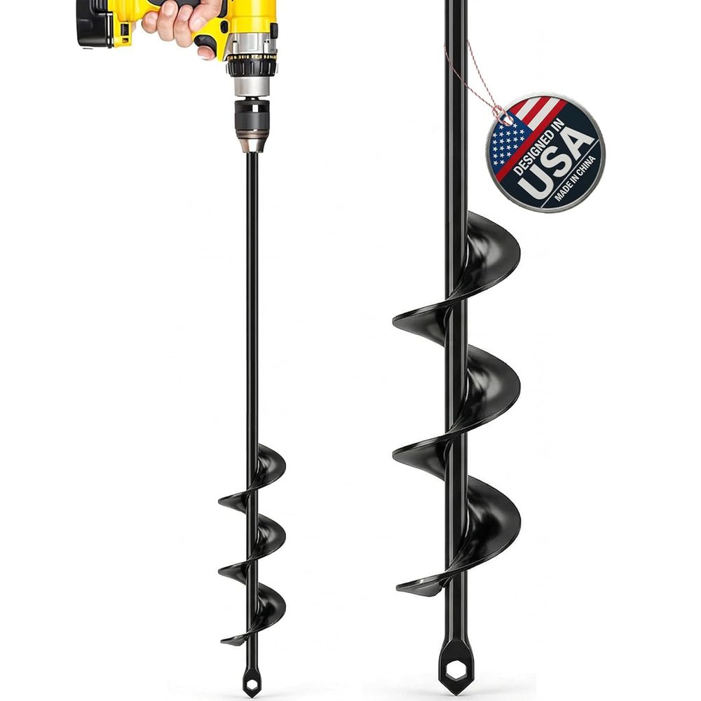 Post Hole Digger - Garten-Erdbohrer oder Pflanzbohrer 1,6x16,5 Zoll –