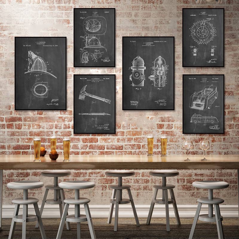 Heavy Equipment Background - Feuerwehr auto Teile abstrakte Linien Wand