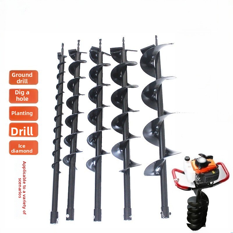 Post Hole Digger - Erdbohrer für Erdbohrmaschinen, Zaunpfostenlochbohrer, Gartenpflanzbohrer, Eisfischer-Spiralbohrer