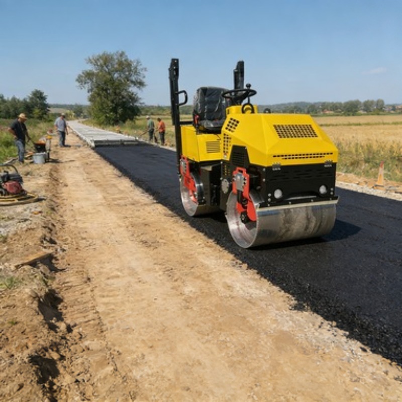 Heavy Equipment For Construction - Einzel-Trommel-Straßenwalze Vibrationswalze Schwerlast-Bodenwalze Asphaltwalze Baumaschine mit