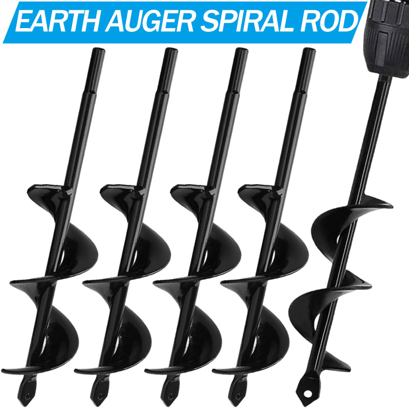Post Hole Digger - Garten-Erdbohrer mit Spiralbohrer und Sechskantschaft, Hochleistungs-Erdlochbohrer