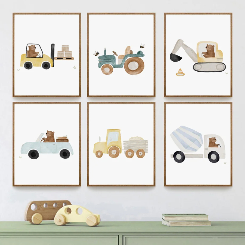 Cartoon Bär Gabelstapler Bagge – Heavy Equipment Background Bewertung und Preis