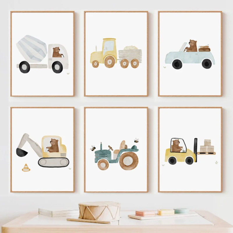 Cartoon Bär Gabelstapler Bagge – Heavy Equipment Background Bewertung und Preis
