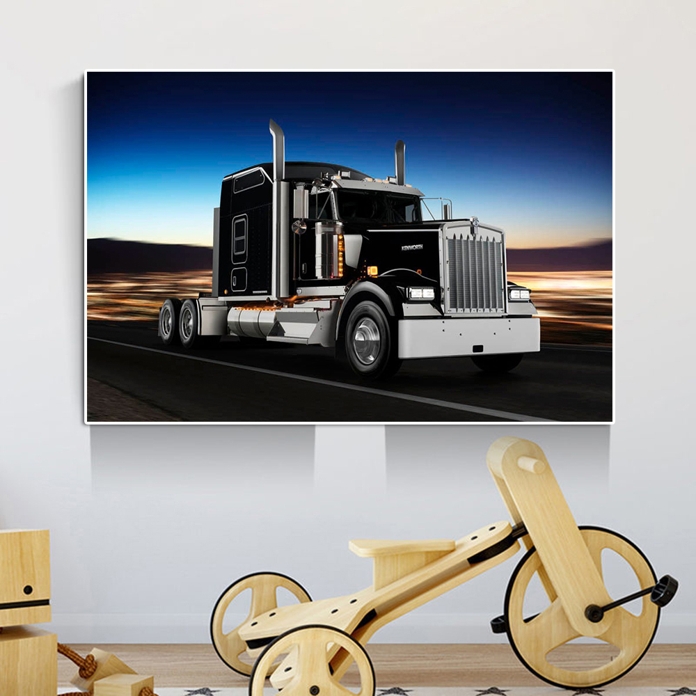 Abstrakte Lkw Aquarell Poster  – Heavy Equipment Background Bewertung und Preis
