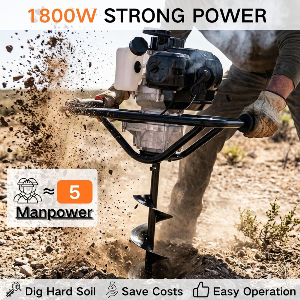 Benzinbetriebener Erdbohrer 52 – Post Hole Digger Bewertung und Preis