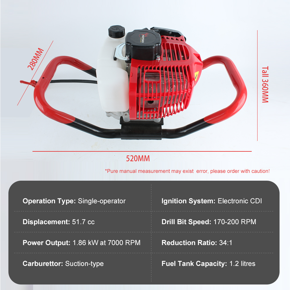 1,86 kW Benzinbetriebener Erdb – Post Hole Digger Bewertung und Preis