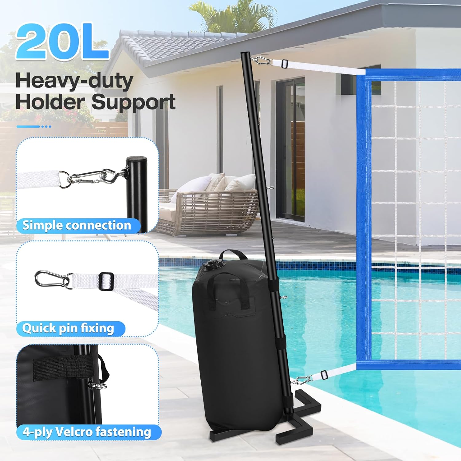 Robustes Pool-Volleyball-Netz- – Heavy Equipment Games Bewertung und Preis