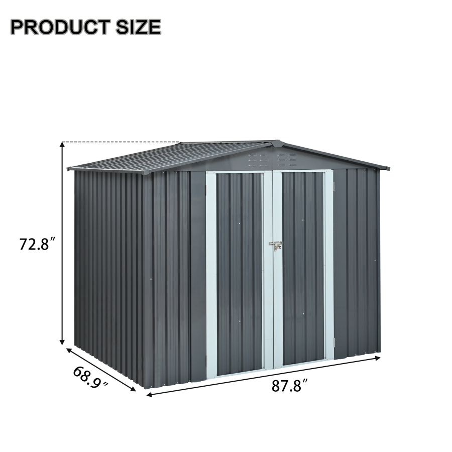 Metall-Geräteschuppen mit Dopp – Heavy Equipment Storage Yard Bewertung und Preis