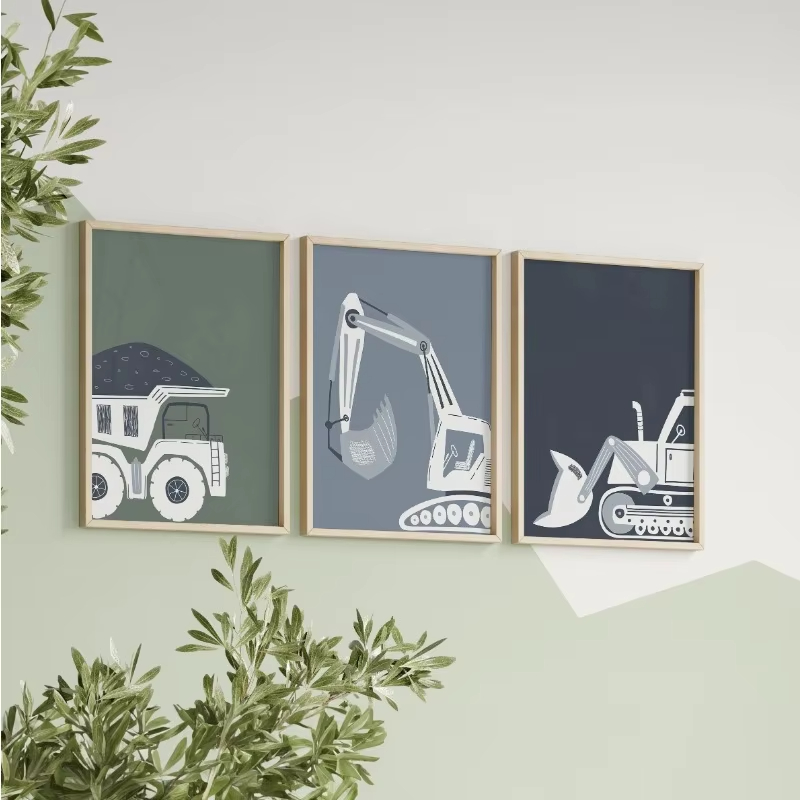 Moderne Cartoon-Baufahrzeuge,  – Heavy Equipment Background Bewertung und Preis