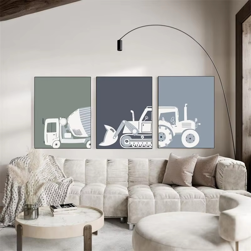 Moderne Cartoon-Baufahrzeuge,  – Heavy Equipment Background Bewertung und Preis