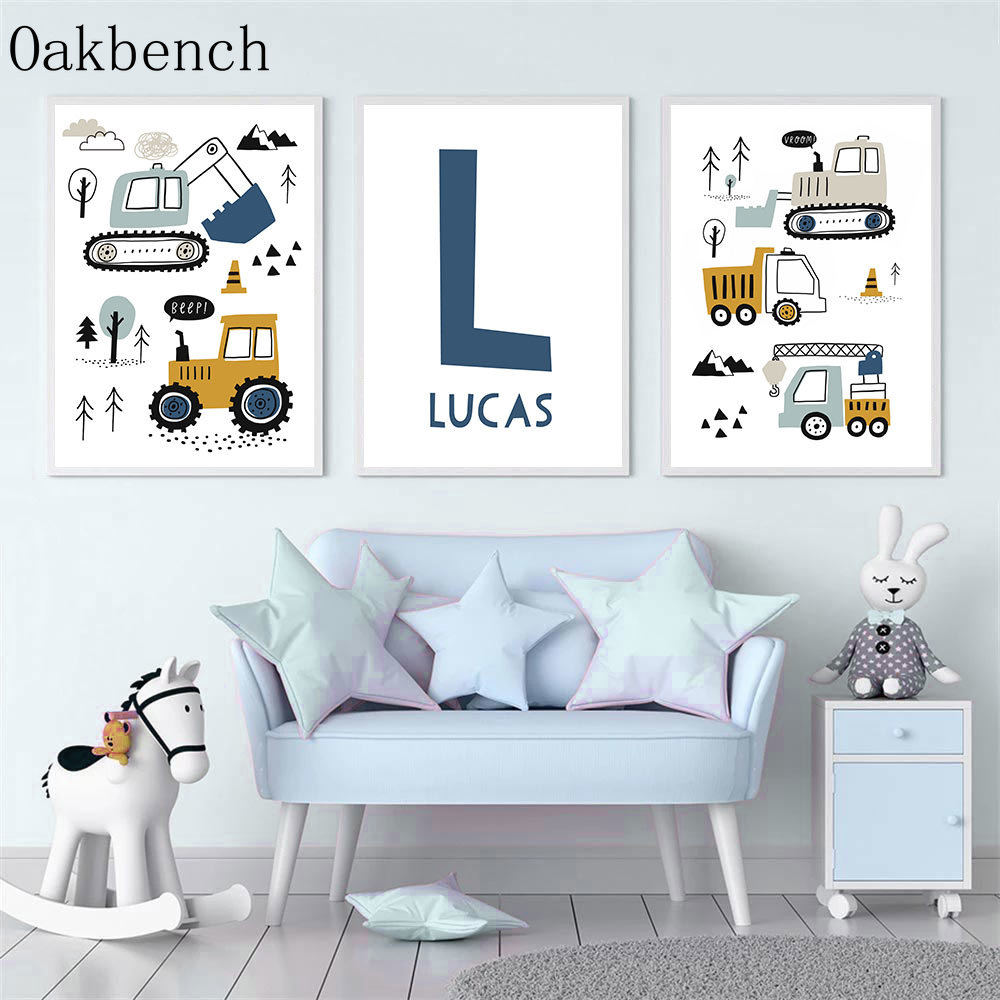 Custom Name Poster Bagger Kind – Heavy Equipment Background Bewertung und Preis
