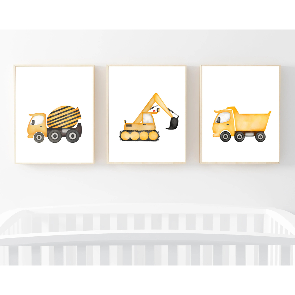 3-teiliges Set Minimalistische – Heavy Equipment Background Bewertung und Preis