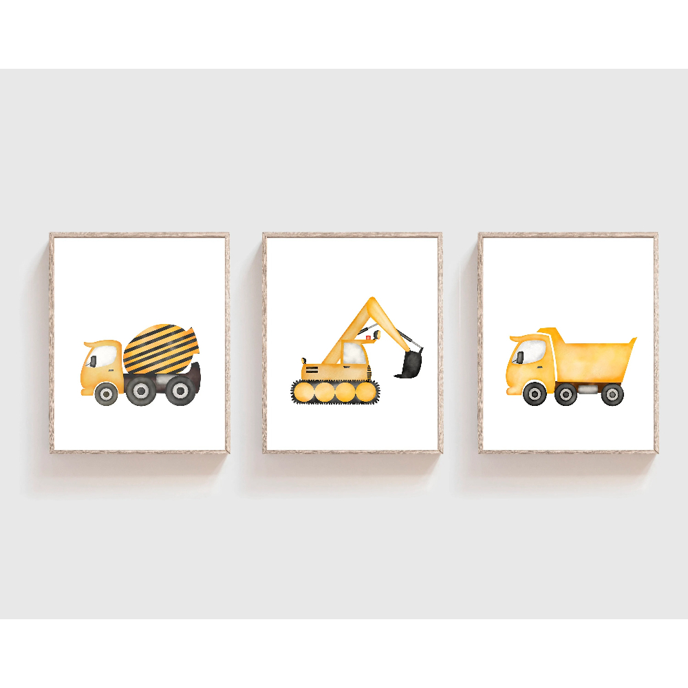 3-teiliges Set Minimalistische – Heavy Equipment Background Bewertung und Preis
