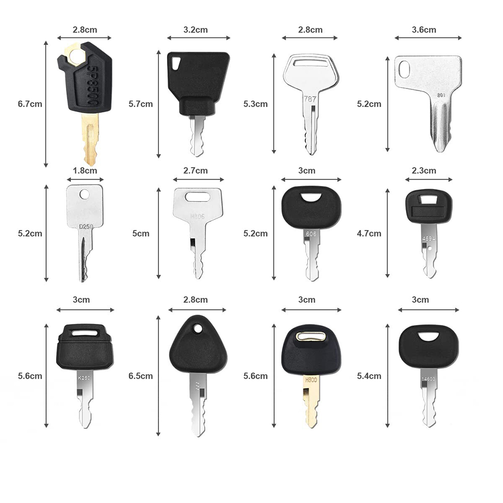 12Pcs Schwere Ausrüstung Bau Z – Heavy Equipment Key Set Bewertung und Preis
