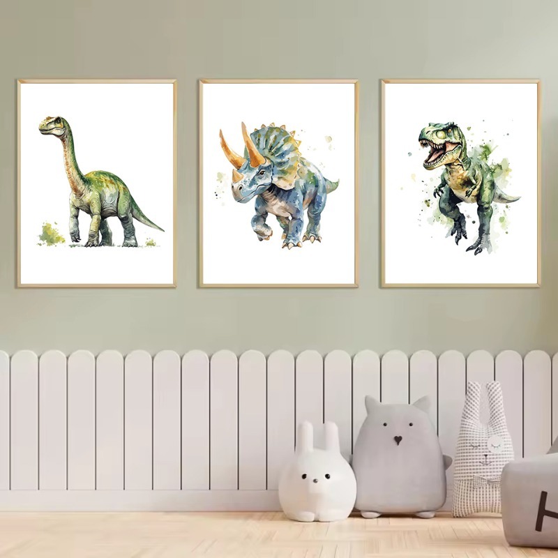 Aquarell Dinosaurier Kindergar – Heavy Equipment Background Bewertung und Preis