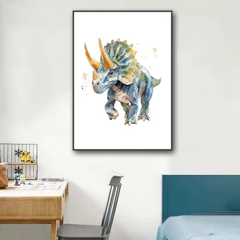 Aquarell Dinosaurier Kindergar – Heavy Equipment Background Bewertung und Preis