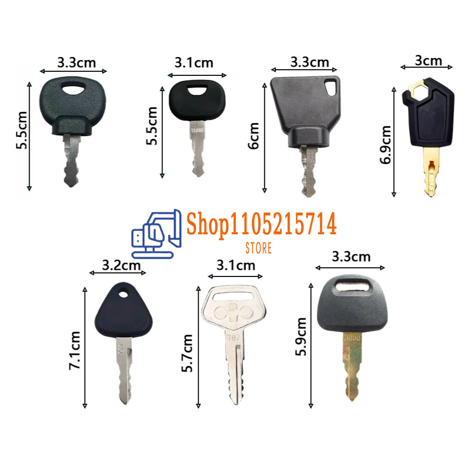 7-teiliges Konstruktions-Zünds – Heavy Equipment Key Set Bewertung und Preis
